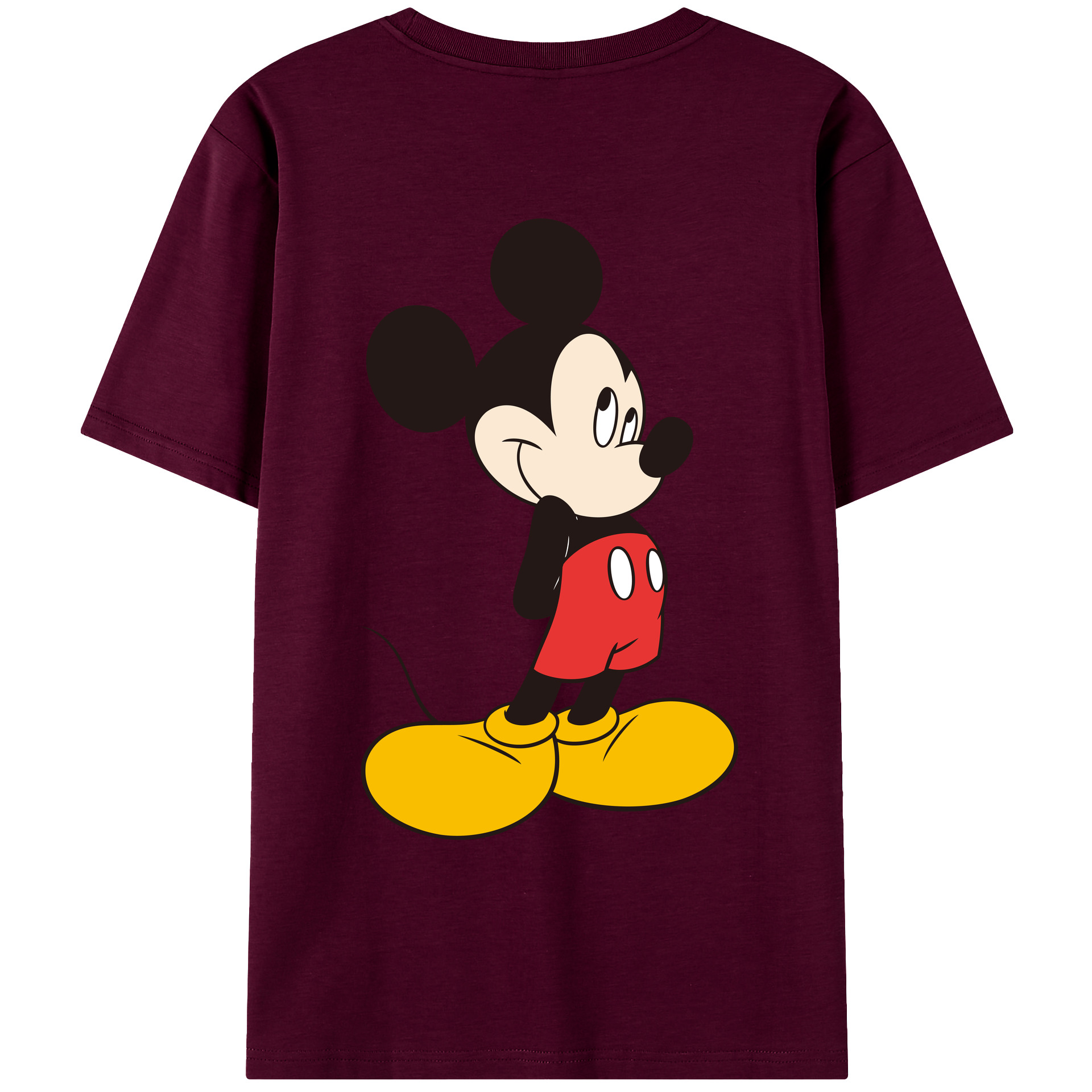 （画像用） ミッキーマウス Mickey Mouse レディース半袖Tシャツ(バックプリント)